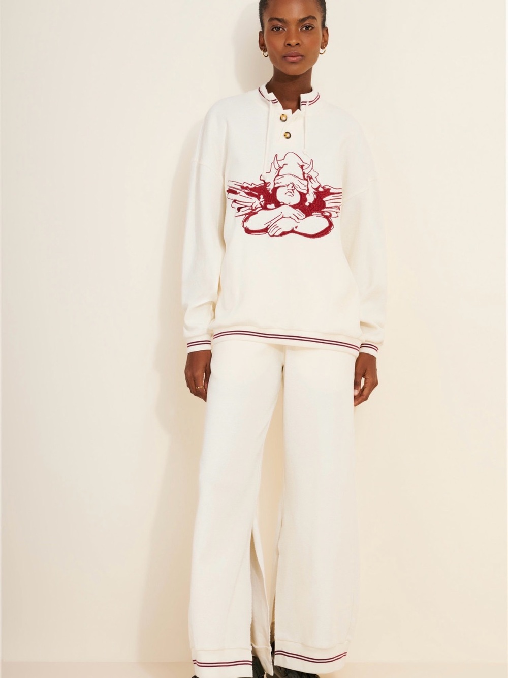 Boys Lie University Cherub Pants & Henley Crew Set